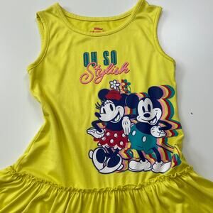 Girls Disney Junior "Oh So Stylish" Mickey And Minnie Mouse Dress Size 6X